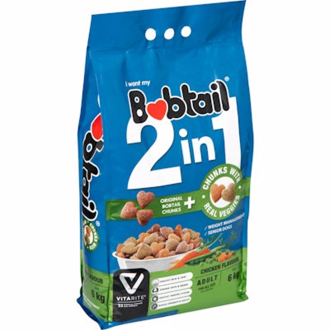 BOBTAIL ADULT CHUNKS VEGETABLE CHICKEN 6KG